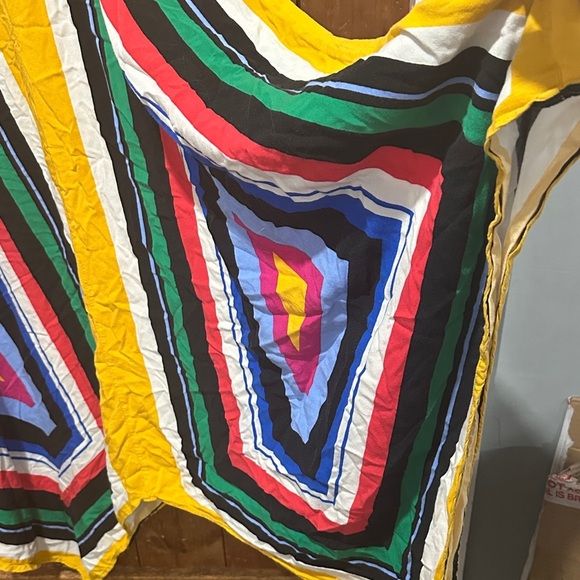 Jealous Tomato Multicolor flowy festive Asymmetrical handkerchief hem Dress - Picture 7 of 8